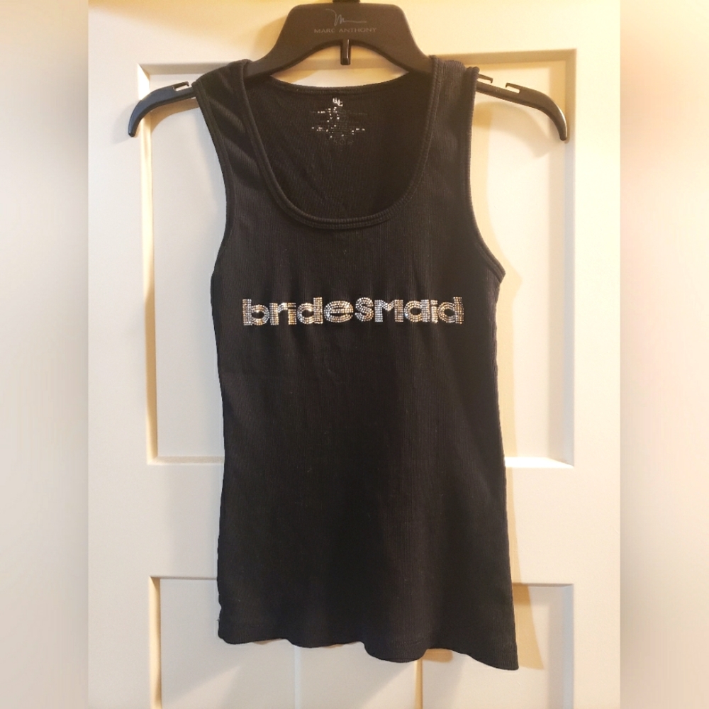 Bridesmaid Black Tank Top